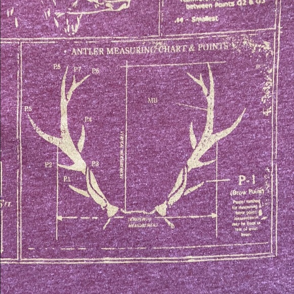 Banana Republic Men’s Elk Antler Maroon T-Shirt Sm - Picture 6 of 7